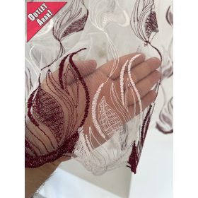   Exkluzív Barokk Pompei Kész függöny törtfehér Bordó 400x150cm