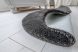 Shaggy dark gray Vajpuha 100cm kerek Szőnyeg és fürdőszoba szőnyeg