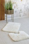    Luxury Super Plüss Fürdőszoba szőnyeg 2 részes Fehér 50x80cm
