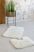  Luxury Super Plüss Fürdőszoba szőnyeg 3 részes Fehér 50x80cm
