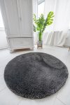   Shaggy dark gray Vajpuha 80cm kerek  Szőnyeg és fürdőszoba szőnyeg