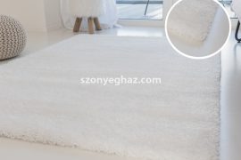 Super white (hófehér) shaggy szőnyeg 60x110cm