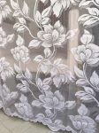      Toscana készre varrt függöny fehér nagy virágos 300x250cm