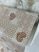 Viaszos vászon asztalterítő Intarzia barna szíves 140cm széles