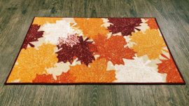 Belépő szőnyeg gumis aljjal narancs őszi tavaszi levelek 50x80cm