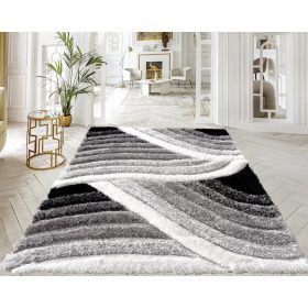   California 3D Luxury 482 (Gray-White) 5cm Shaggy szőnyeg 120x170cm Szürke