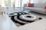   California 3D Luxury 324 (Gray-Black) 5cm Shaggy futószőnyeg 60x220cm Szürke-Fekete