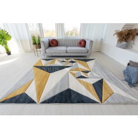   Charlotte 396 (Mustar-Gray-Blue) futószőnyeg 80x250cm Sárga-Kék-Szürke