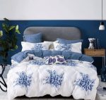      Charlotte fehér kék csokor ágynemű garnitura 6 részes