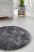 Crystal Luxury Shaggy (Gray) szőnyeg csúszásgátlóval kerek 100cm Szürke