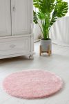   Crystal Luxury Shaggy (Pink) szőnyeg csúszásgátlóval kerek 100cm Rózsaszín