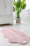   Crystal Luxury Shaggy (Pink) szőnyeg csúszásgátlóval amorf 67x110cm Rózsaszín