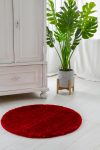   Crystal Luxury Shaggy (Red) szőnyeg csúszásgátlóval kerek 100cm Bordó