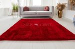   Crystal Luxury Shaggy (Red) szőnyeg csúszásgátlóval 40x70cm Bordó