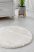 Crystal Luxury Shaggy (White) szőnyeg csúszásgátlóval kerek 100cm Fehér