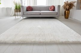 Crystal Luxury Shaggy (White) szőnyeg csúszásgátlóval 67x110cm Fehér