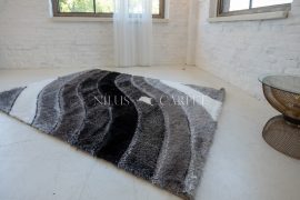 Elvira 3d Shaggy szőnyeg 1136 black-gray (fekete-szürke) 80x150cm