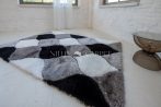   Elvira 3d Shaggy szőnyeg 1138 black-gray (fekete-szürke) 60x220cm