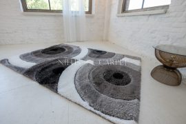 Elvira 3d Shaggy szőnyeg 1141 black-gray (fekete-szürke) 60x110cm