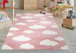   Sparkle felhő mintás (pink) gyerek szőnyeg 160x220cm Rózsaszín