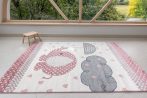   Gyerek szőnyeg elefánt mintás pink (rózsaszín) 100x150cm