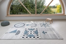 Gyerek szőnyeg matróz mintás gray (szürke) 100x150cm