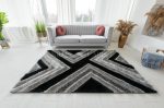   Luxury 3D 2315 (Gray-Black) shaggy szőnyeg 160x220cm Szürke-Fekete