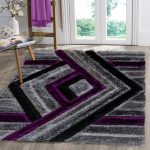                             Luxury 3D 3083 (Grey-Purple) shaggy szőnyeg 60x110cm Szürke-Lila