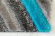                         Luxury 3D 6100 (Grey-Turkiz) shaggy szőnyeg 60x110cm Szürke-Kék