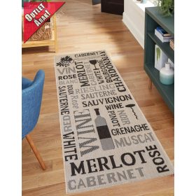           Sizal fonott Wine boros  Bézs 80x200cm kültéri beltéri szőnyeg 