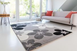 Charizma 8247 gray (szürke) virágos szőnyeg 200x290cm