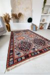   Kézi csomózású perzsa killim Szumák szőnyeg kékes terra 196x128cm