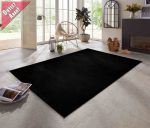 Velvet Rabbit modern szőnyeg Black (fekete) 80x150cm