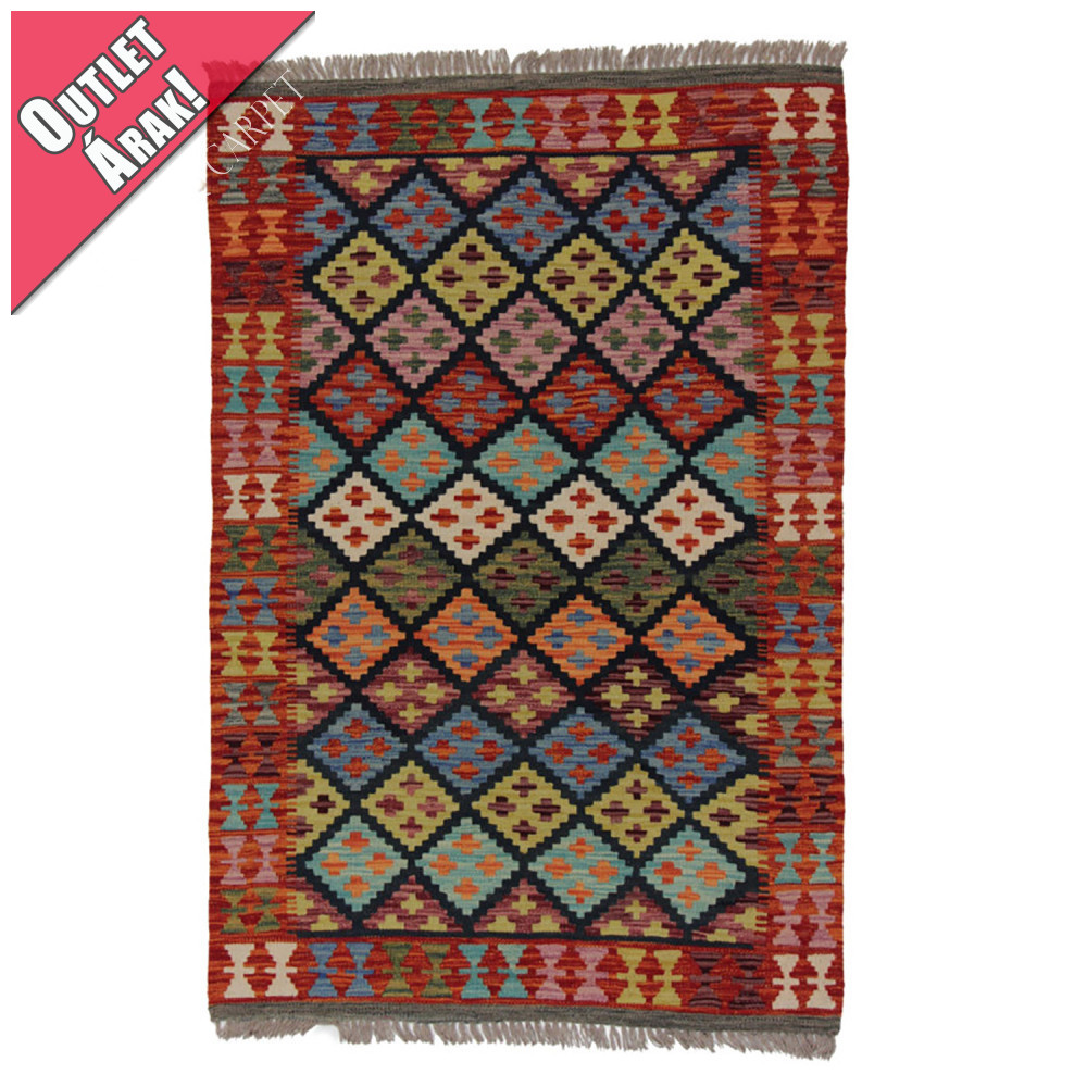 Chobi afgán kézi szövésű gyapjú kilim szőnyeg 150x98cm