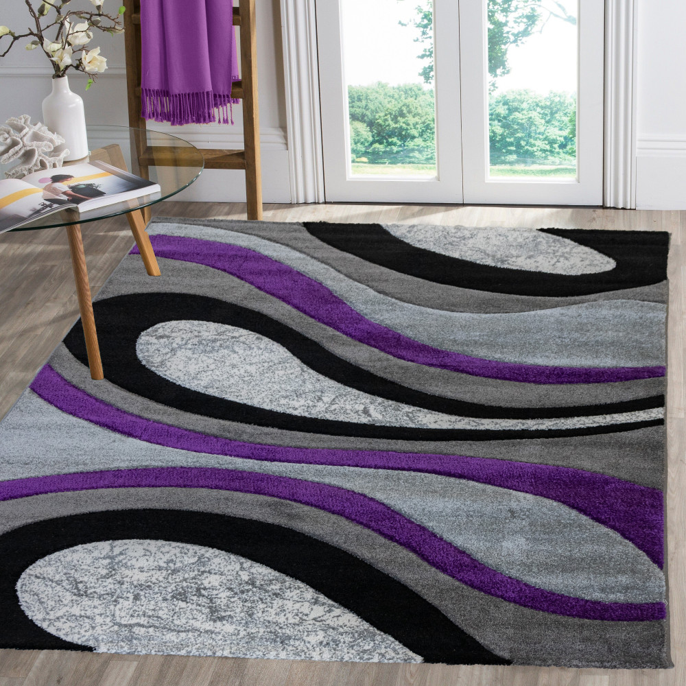 Azaria Art 1202 (Purple-D.Gray) szőnyeg 200x280cm Lila-Szürke