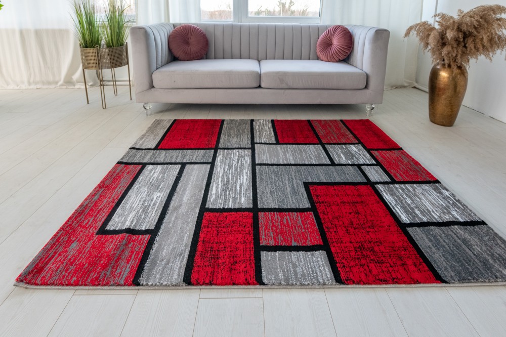 Dynamico Art 1501 (L.Grey-Red) szőnyeg 200x280cm Piros-Szürke